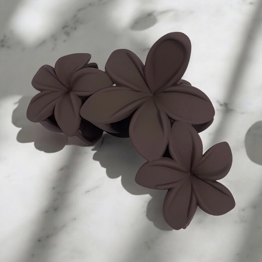 Haarclip met 3 Hawaii bloemen