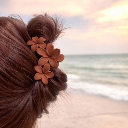 Haarclip met 3 Hawaii bloemen