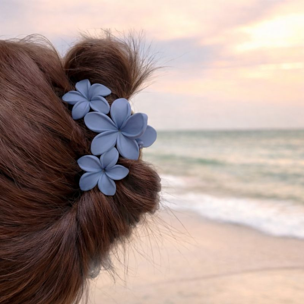 Haarclip met 3 Hawaii bloemen