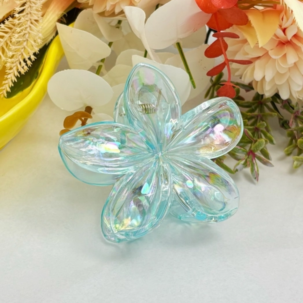 Haarclip in de vorm van Hawaii bloem glitter