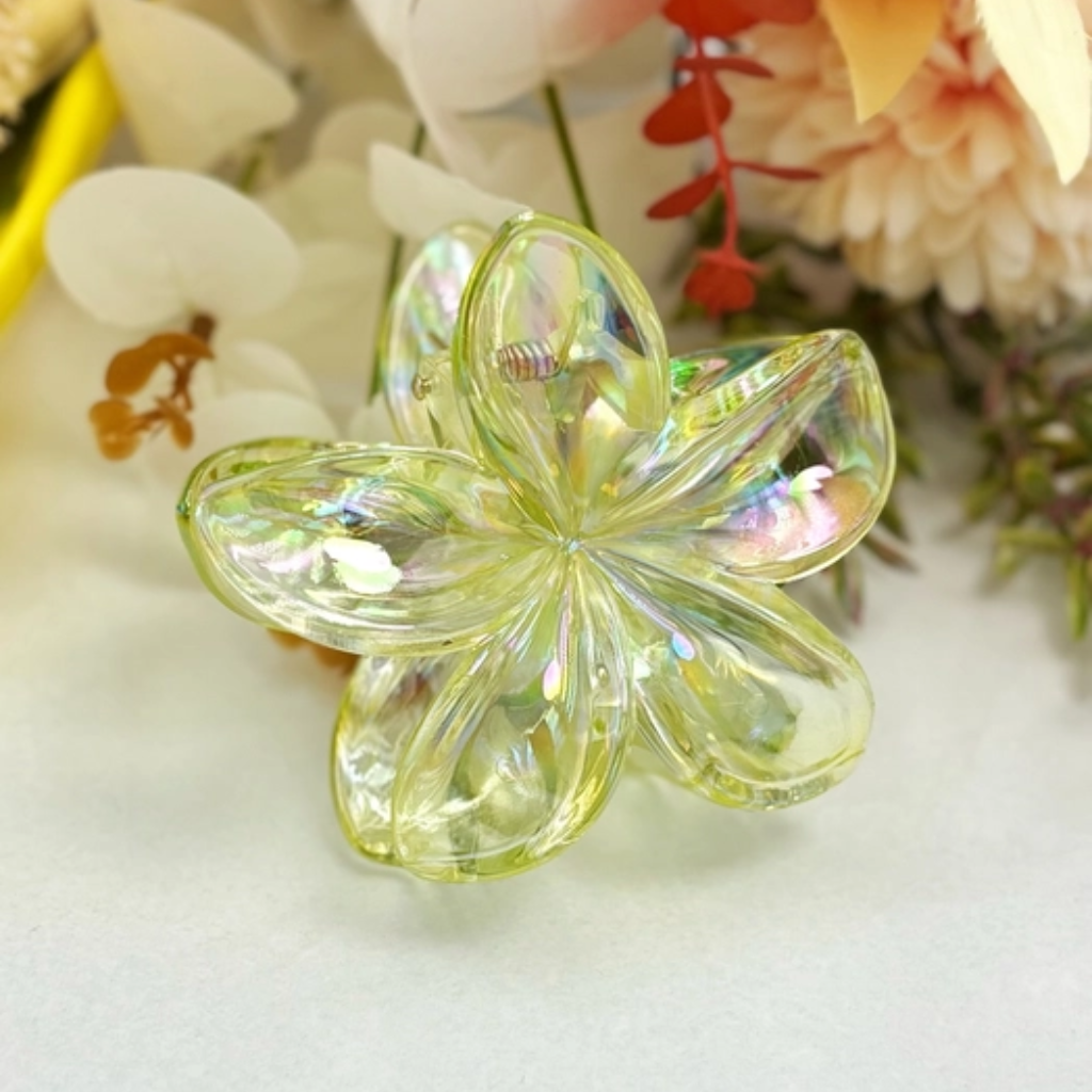 Haarclip in de vorm van Hawaii bloem glitter