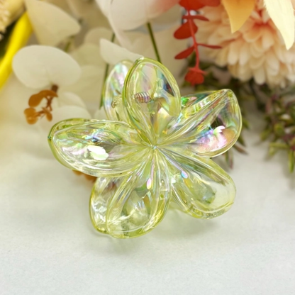 Haarclip in de vorm van Hawaii bloem glitter