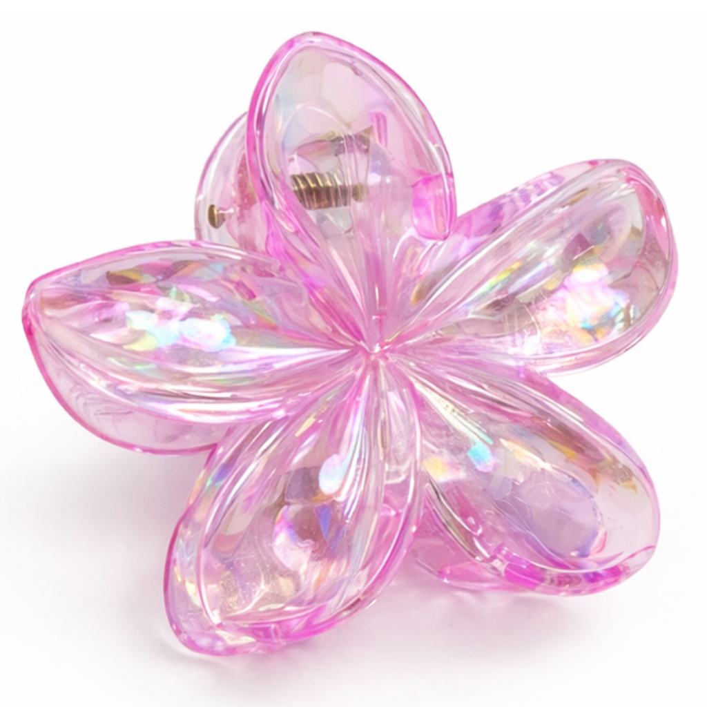 Haarclip in de vorm van Hawaii bloem glitter
