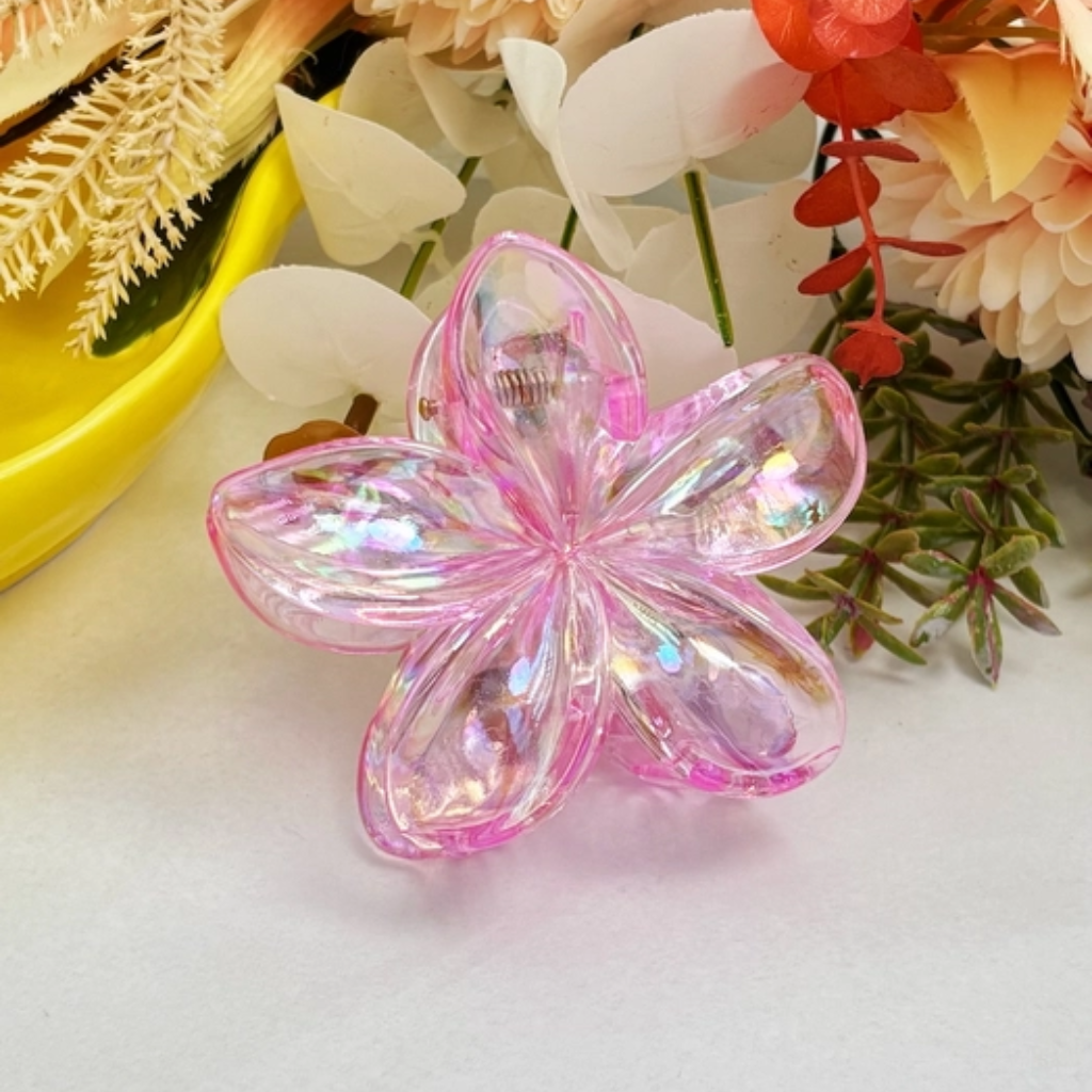 Haarclip in de vorm van Hawaii bloem glitter