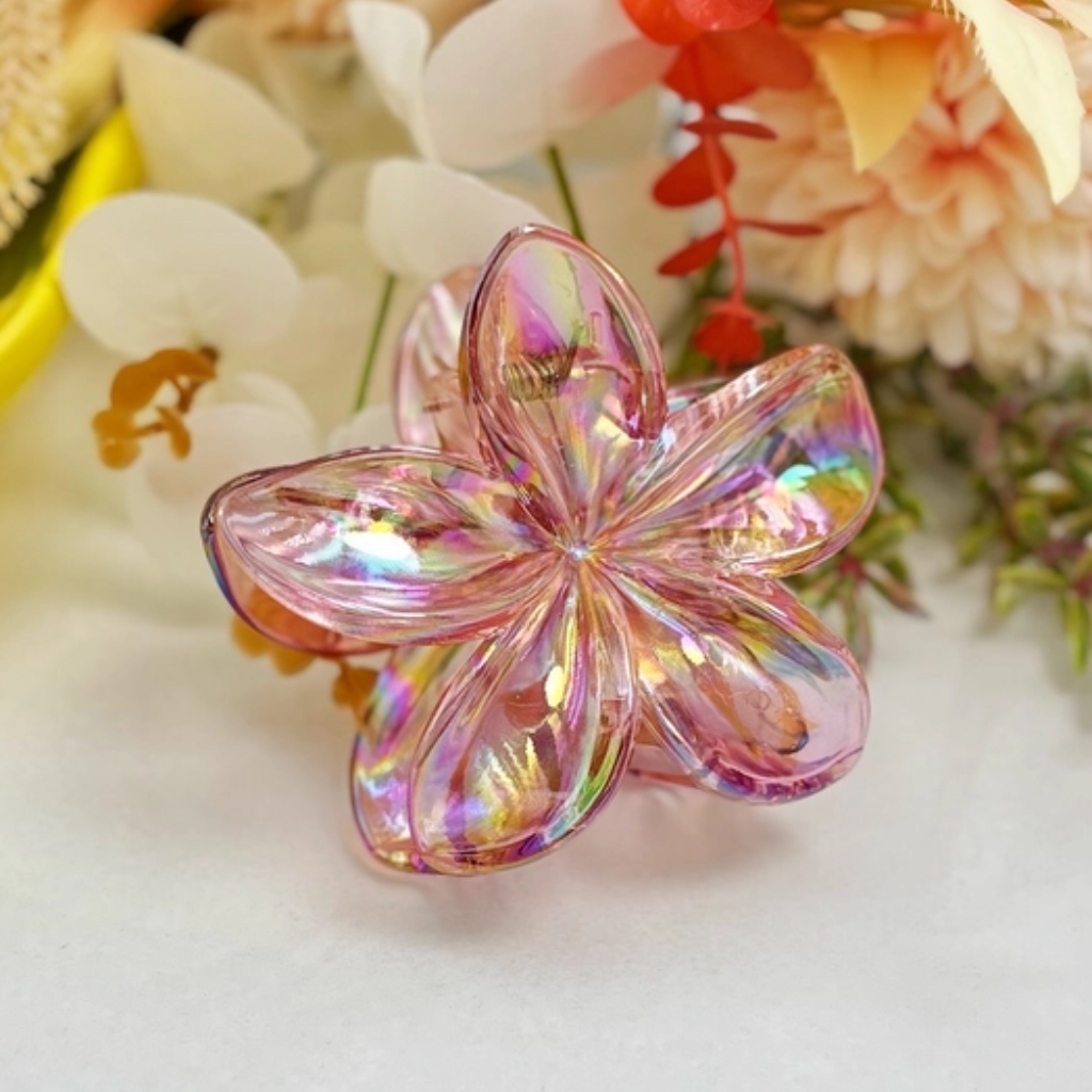 Haarclip in de vorm van Hawaii bloem glitter