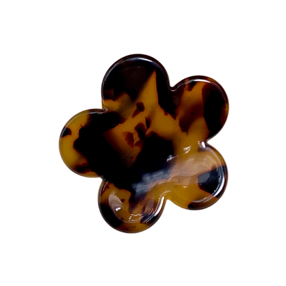 Haarclip mini in de vorm van bloem luipaard