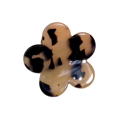 Haarclip mini in de vorm van bloem luipaard