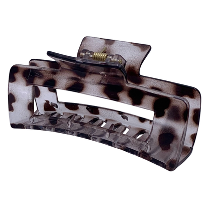 Haarclip rechthoekig met luipaard motief