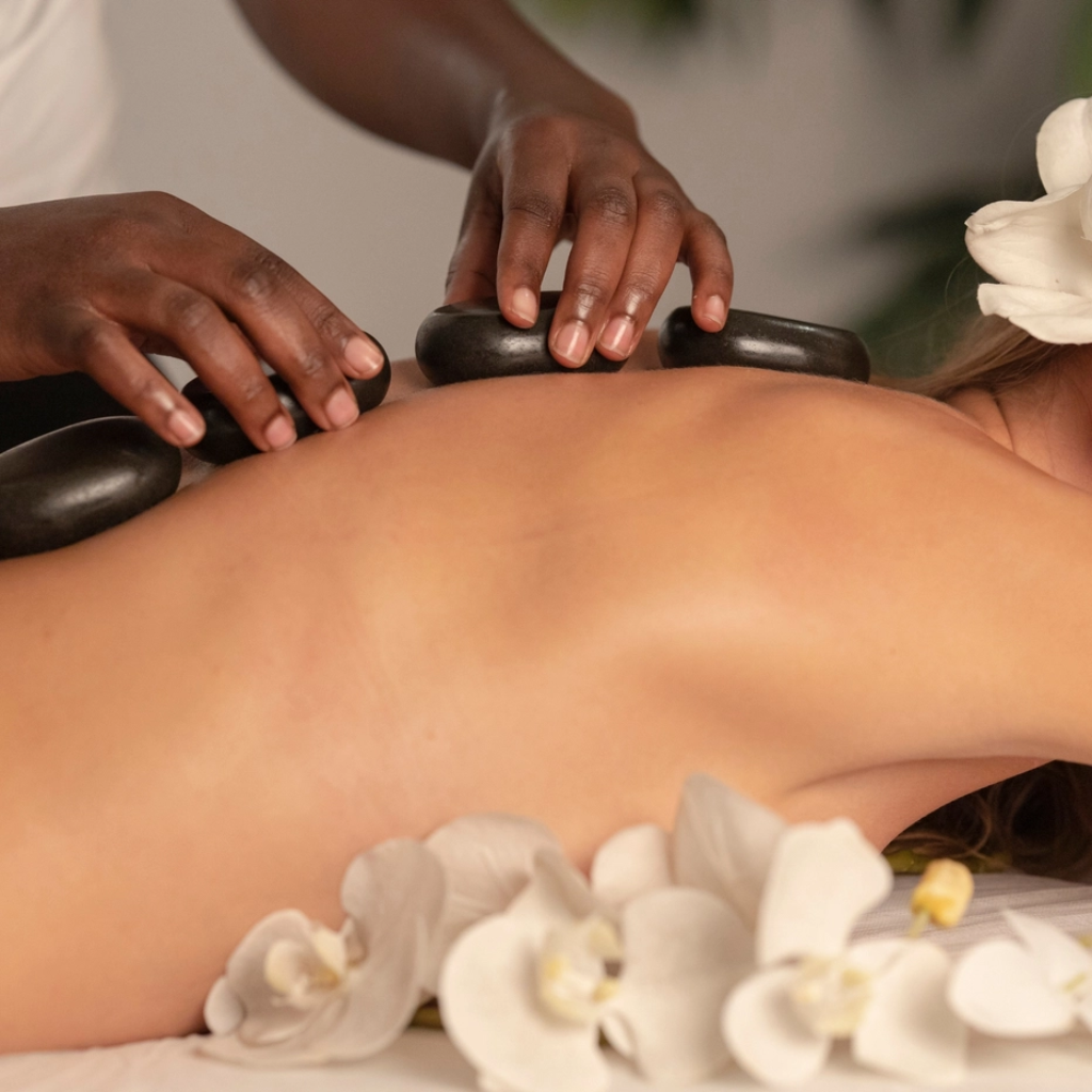 Hot stone massage stenen van basalt - Set van 5