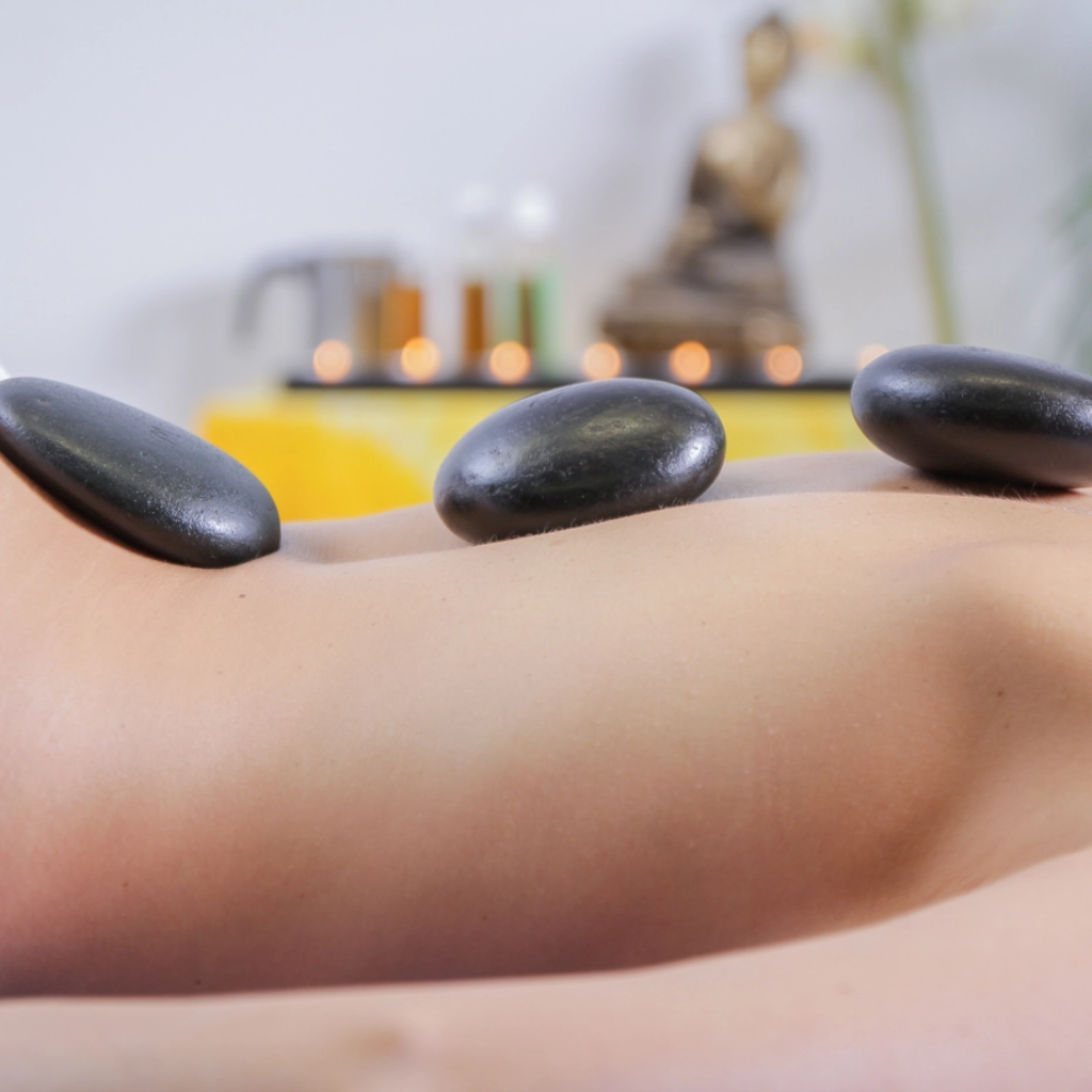 Hot stone massage stenen van basalt - Set van 5