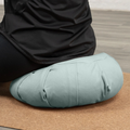 Zafu meditatiekussen met natuurlijke tarwebalgvulling