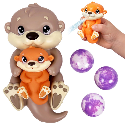 Baff Buddies Otter met baby - 3 bruisballen
