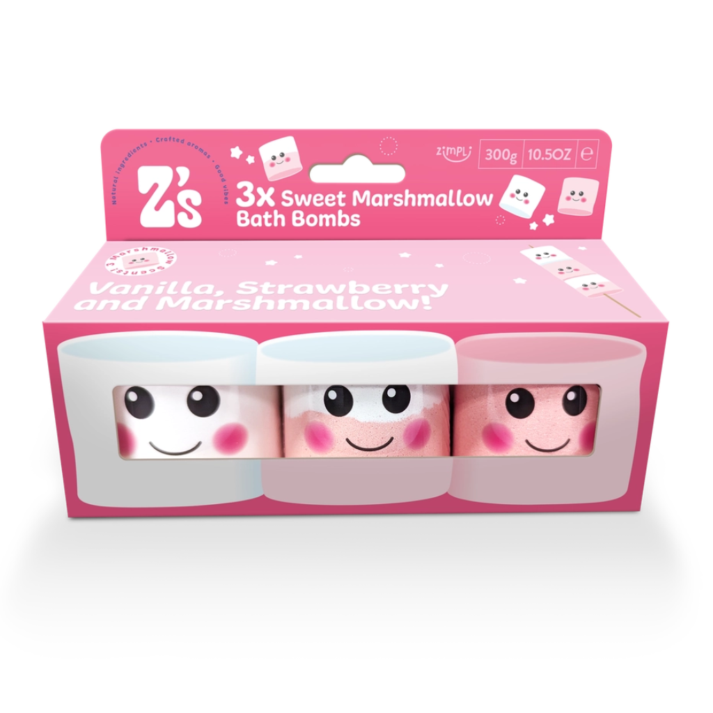Marshmallow bruisballen - 3 stuks