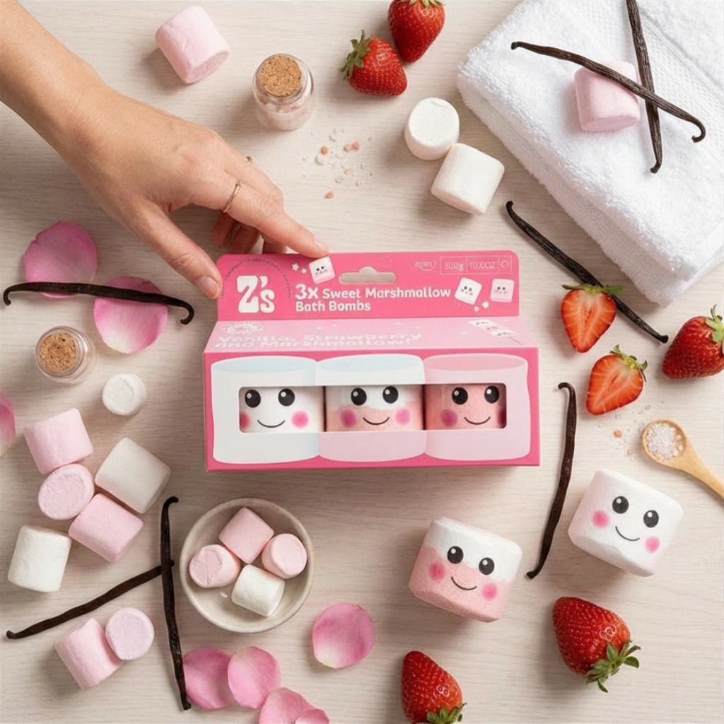 Marshmallow bruisballen - 3 stuks