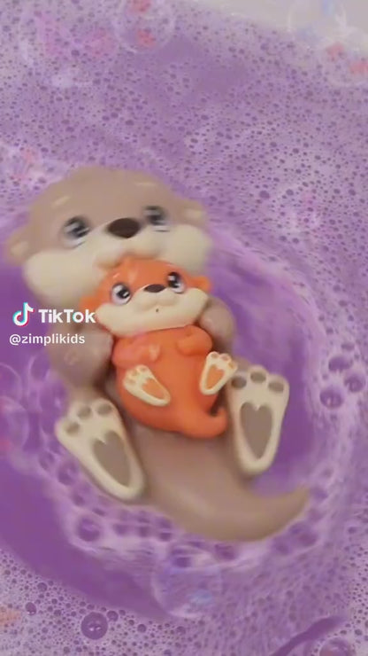 Baff Buddies Otter met baby - 3 bruisballen