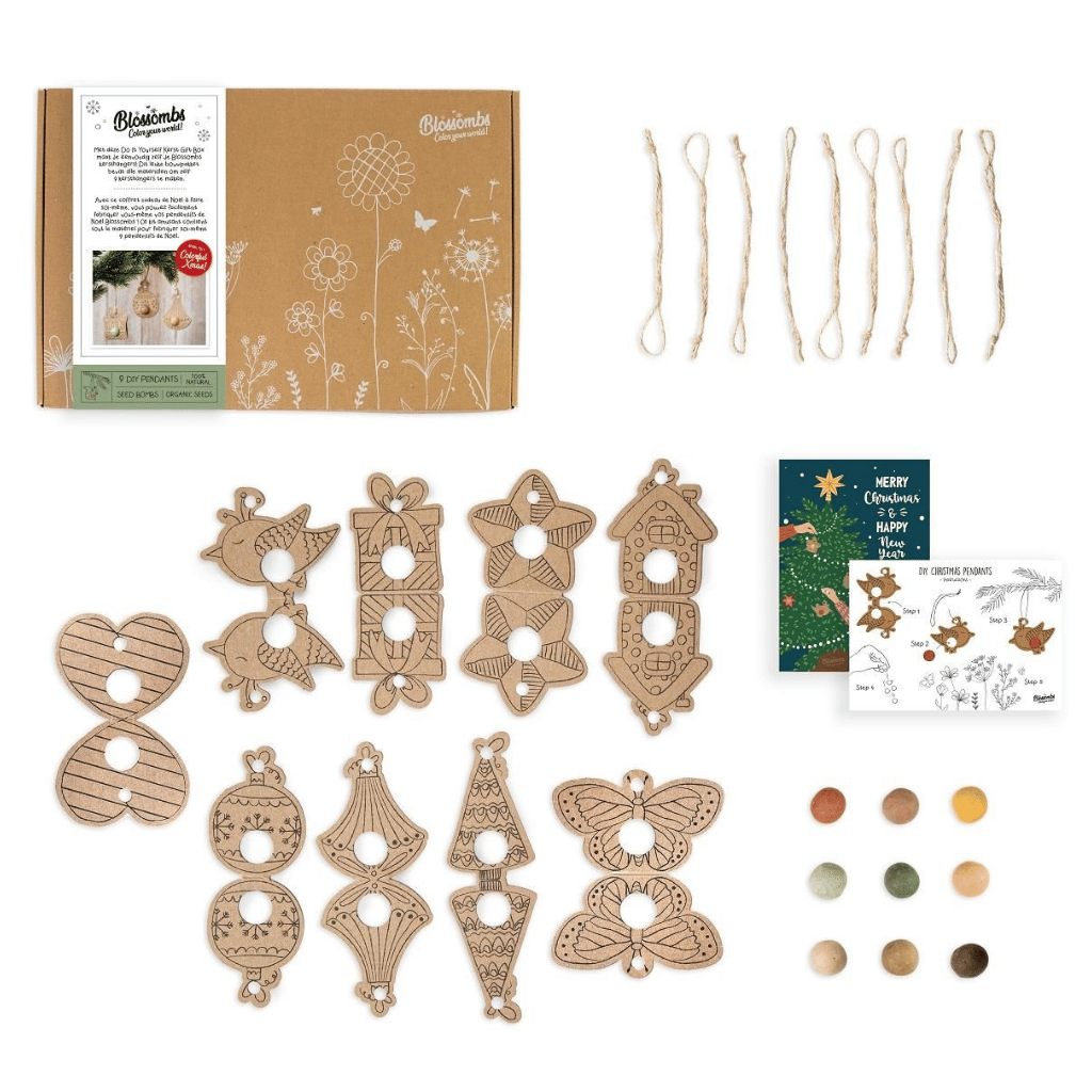 Blossombs bloembommetjes - DIY kersthangers (9 stuks)