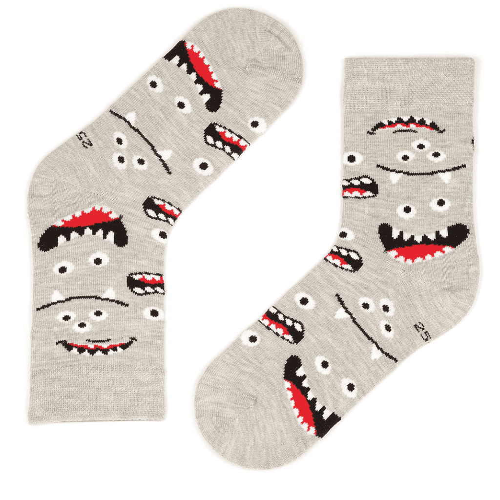 1 Paar sokken - Monster Grijs