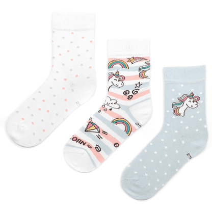 3 Paar sokken - Eenhoorns