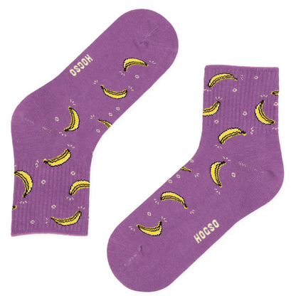 1 Paar bananenpatroon sokken