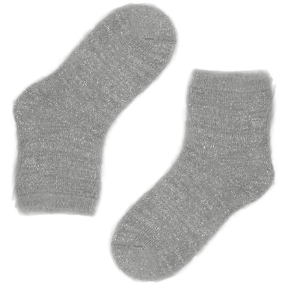 1 Paar sokken - Grijze Glitter