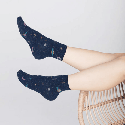 1 Paar sokken - Blauw Sterrenstelsel