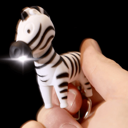 LED sleutelhanger Zoo met geluid (4 soorten)