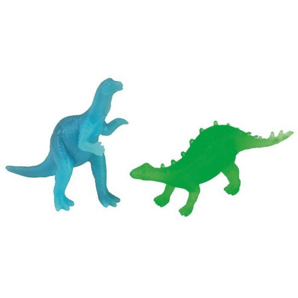 Lichtgevende dino figuurtjes in koker (10 stuks)