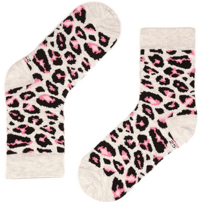 1 Paar sokken - Roze Luipaard